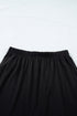 Solid Oversize Tee Tie Wrap Mini Skort Two Piece Set