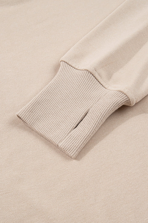 Solid Oversized Slit Sweatshirt Ribbed Leggings Pant Sets