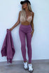 Solid Oversized Slit Sweatshirt Ribbed Leggings Pant Sets