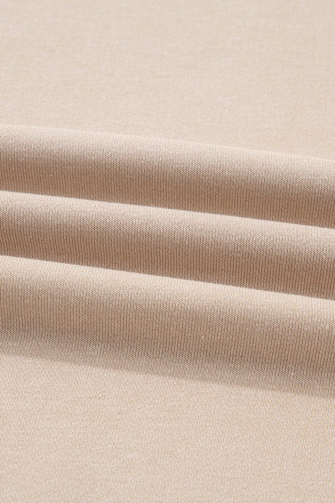 Solid Oversized Slit Sweatshirt Ribbed Leggings Pant Sets