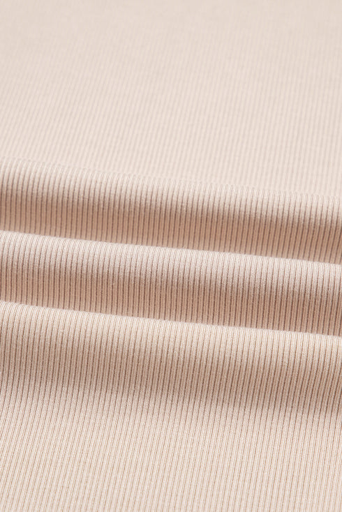 Solid Oversized Slit Sweatshirt Ribbed Leggings Pant Sets