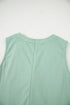 Solid Pintuck Tie V Neck Sleeveless Loose Romper