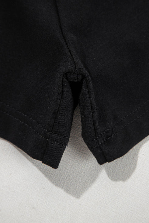 Solid Pintuck Tie V Neck Sleeveless Loose Romper