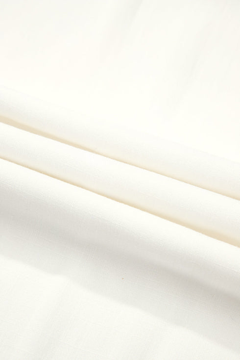 Solid Pleated Drop Waist Wide Leg Pants