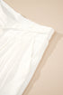 Solid Pleated Drop Waist Wide Leg Pants