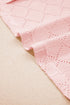 Solid Pointelle Rhombus Knit V Neck Loose Top