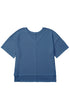 Solid Pointelle Rhombus Knit V Neck Loose Top