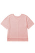 Solid Pointelle Rhombus Knit V Neck Loose Top