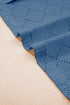 Solid Pointelle Rhombus Knit V Neck Loose Top