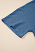 Solid Pointelle Rhombus Knit V Neck Loose Top