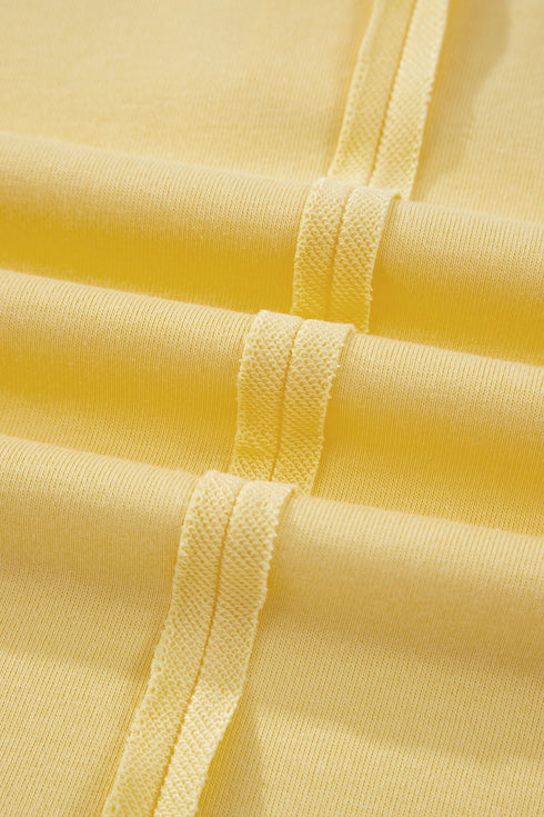 Solid Polo Collar Tee Elastic Waist Shorts Loungewear Set