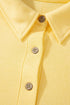Solid Polo Collar Tee Elastic Waist Shorts Loungewear Set