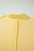 Solid Polo Collar Tee Elastic Waist Shorts Loungewear Set