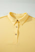 Solid Polo Collar Tee Elastic Waist Shorts Loungewear Set