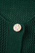 Solid Print Decorative Button Short Sweater Cardigan