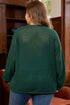 Solid Print Decorative Button Short Sweater Cardigan