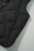 Solid Quilted High Neck Button Up Pocket Vest