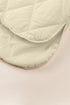 Solid Quilted Snap Button Hooded Puffer Coat