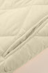 Solid Quilted Snap Button Hooded Puffer Coat