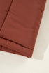 Solid Quilted Stand Collar Zipped Mid Length Puffer Coat