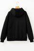 Solid Quilted Textured Zip Front Pocket Hooded Jacket