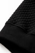 Solid Quilted Textured Zip Front Pocket Hooded Jacket