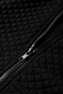 Solid Quilted Textured Zip Front Pocket Hooded Jacket