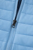 Solid Quilted Zip Up Insulated Puffer Jacket