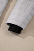 Solid Quilted Zip Up Insulated Puffer Jacket