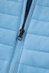 Solid Quilted Zip Up Insulated Puffer Jacket