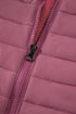 Solid Quilted Zip Up Insulated Puffer Jacket