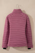 Solid Quilted Zip Up Insulated Puffer Jacket