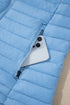 Solid Quilted Zip Up Insulated Puffer Jacket