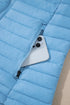 Solid Quilted Zip Up Insulated Puffer Jacket