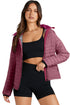 Solid Quilted Zip Up Insulated Puffer Jacket