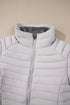 Solid Quilted Zip Up Insulated Puffer Jacket