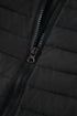 Solid Quilted Zip Up Insulated Puffer Jacket