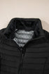 Solid Quilted Zip Up Insulated Puffer Jacket