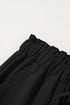 Solid Relaxed Fit Elastic Waist Drawstring Loose Pants