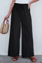 Solid Relaxed Fit Elastic Waist Drawstring Loose Pants