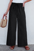 Solid Relaxed Fit Elastic Waist Drawstring Loose Pants