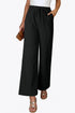 Solid Relaxed Fit Elastic Waist Drawstring Loose Pants