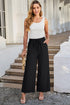 Solid Relaxed Fit Elastic Waist Drawstring Loose Pants