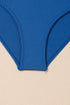 Solid Ribbed Knit Crossed Detail Two Piece Skort Tankinis