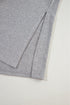 Solid Ribbed Loose Tunic Top And Slim Short Sets