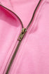 Solid Ribbed Zip Up Drawstring Hooded Jacket
