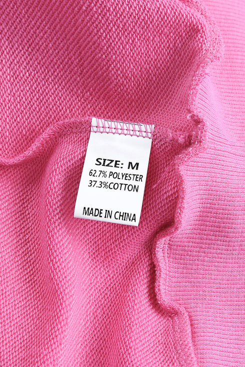 Solid Ripped Hooded Sweatshirt With Kangaroo Pocket