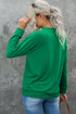 Solid Round Neck Raglan Sleeve Sweatshirt