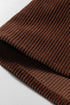 Solid Ruffle Trim V Neck Long Sleeve Button Corduroy Jacket