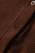 Solid Ruffle Trim V Neck Long Sleeve Button Corduroy Jacket